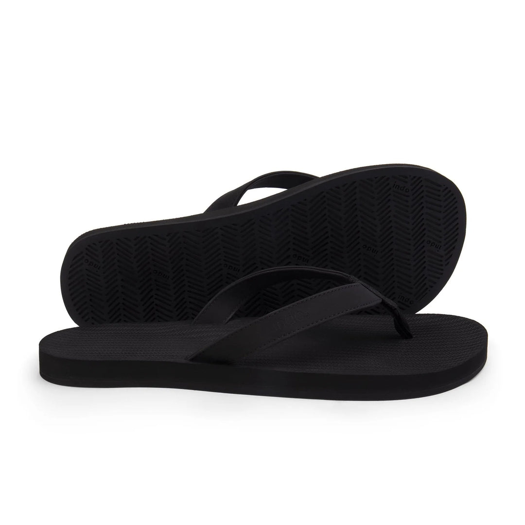 Indosole Mens ESSENTLS Flip Flops - Black