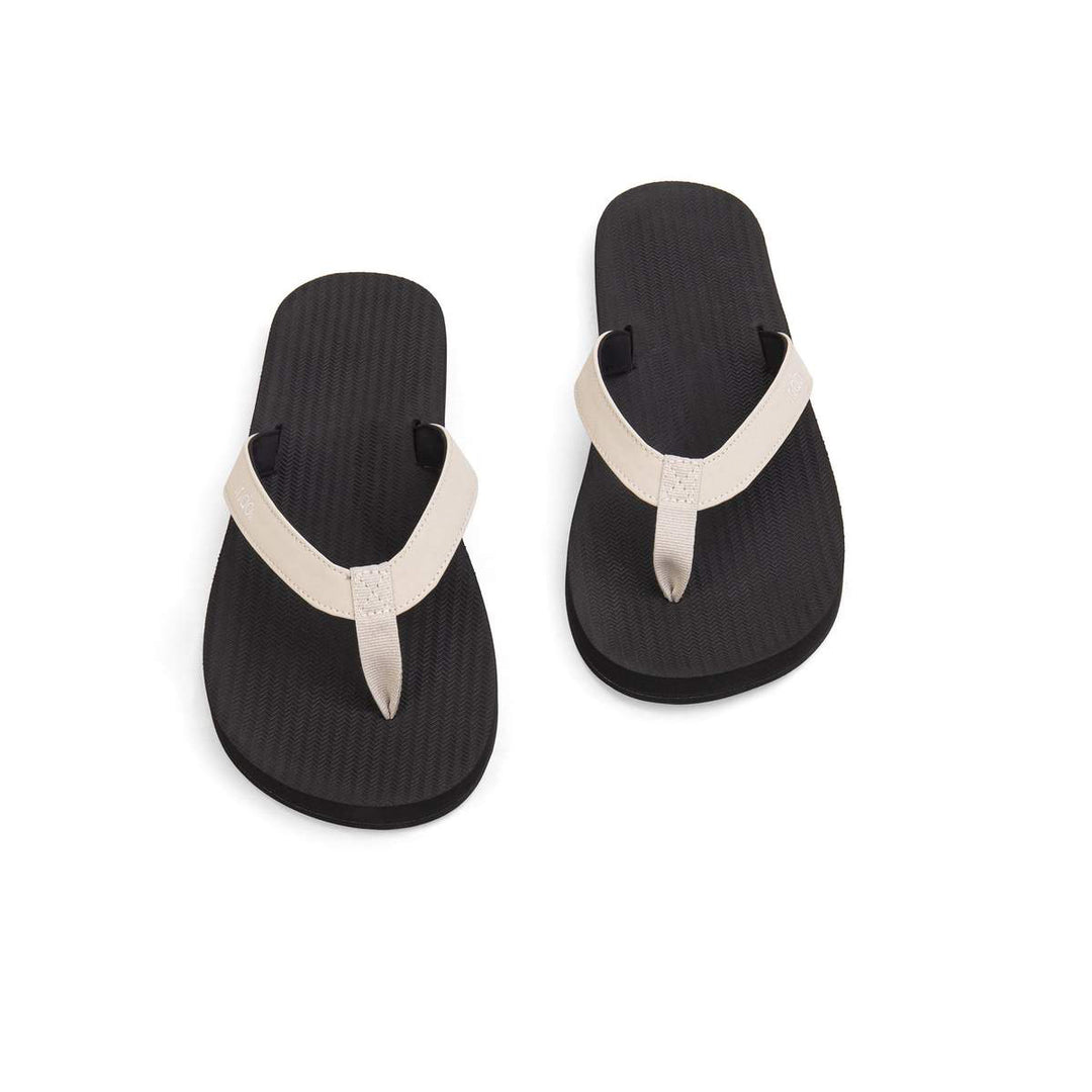 Indosole Mens ESSENTLS Flip Flops - Black/Sea Salt