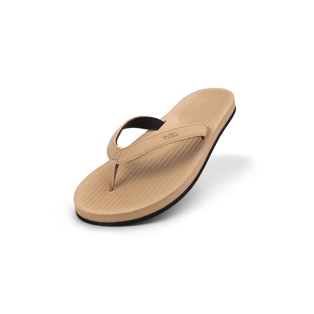 Indosole Womens ESSENTLS Flip Flops - Soil Light