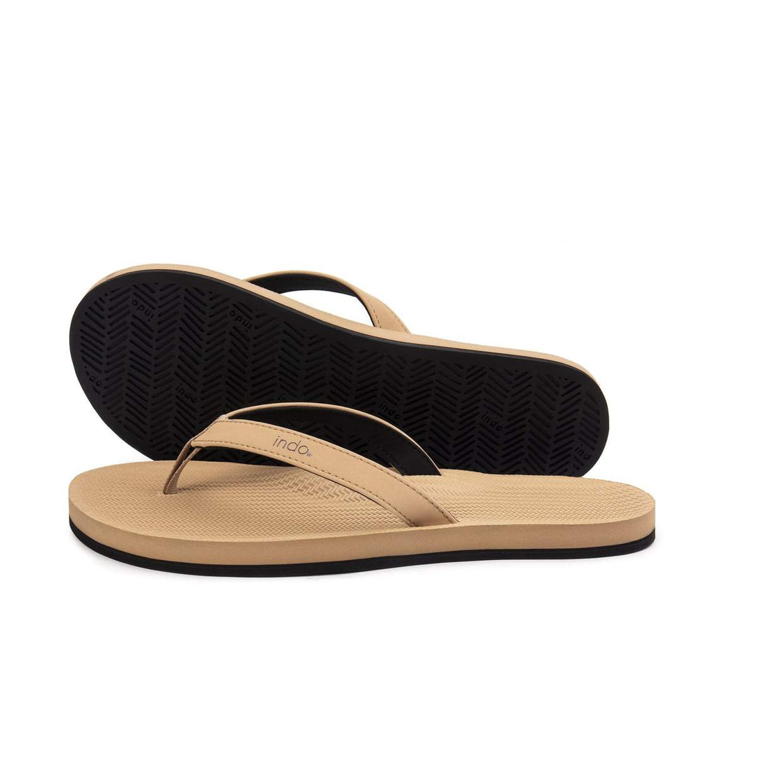 Indosole Womens ESSENTLS Flip Flops - Soil Light