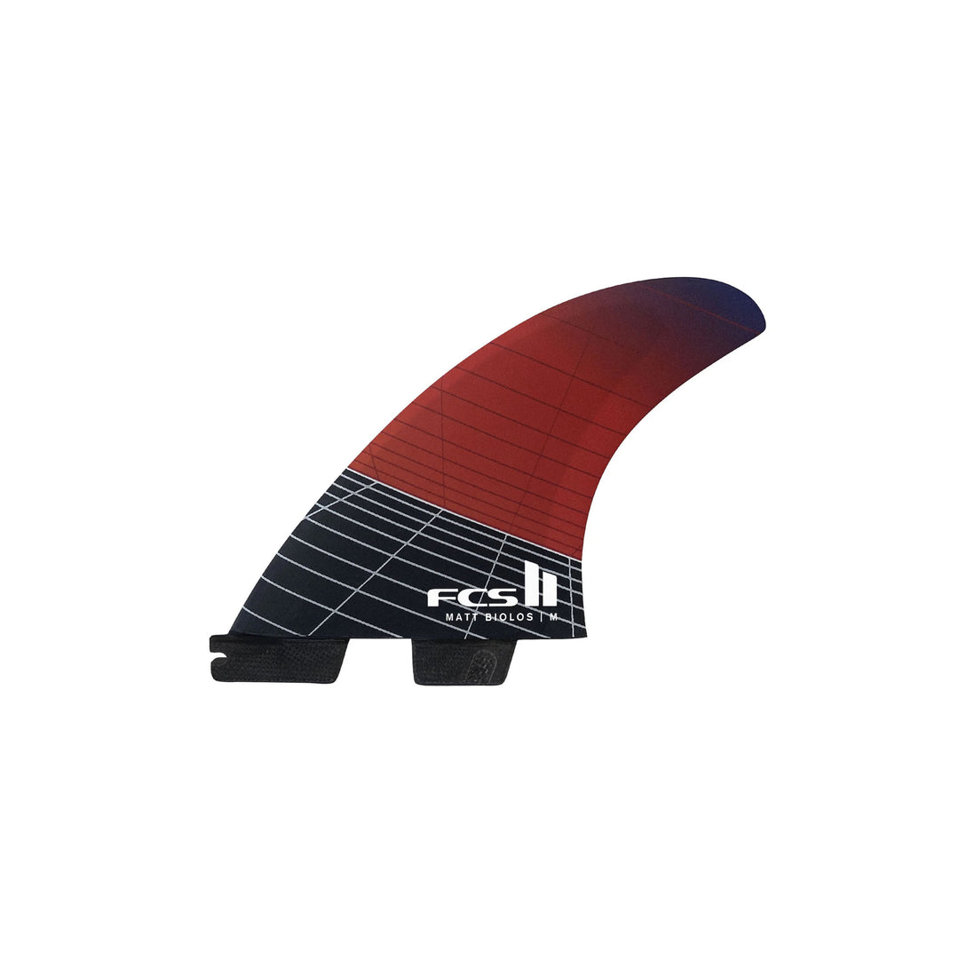 FCS II Matt Biolos PC Carbon Tri Fins Red - Medium