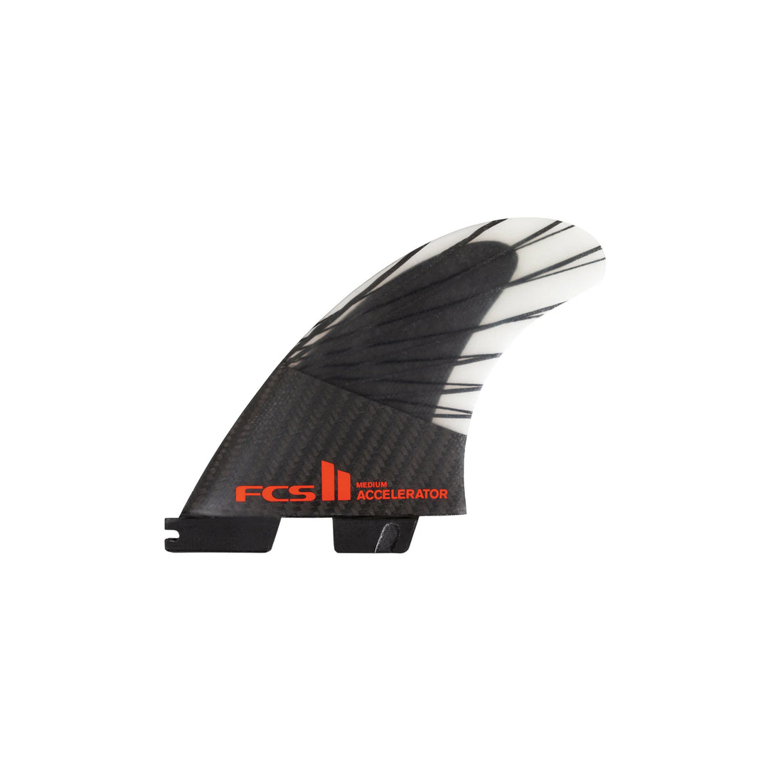 FCS II Accelerator PC Carbon Tri Fins Black/Red - Medium