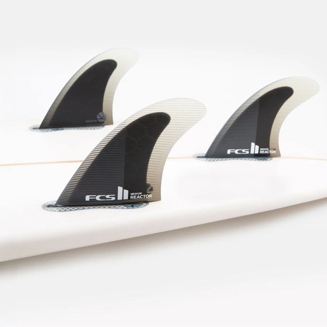 FCS II Reactor PC Tri Fins - Charcoal/Black