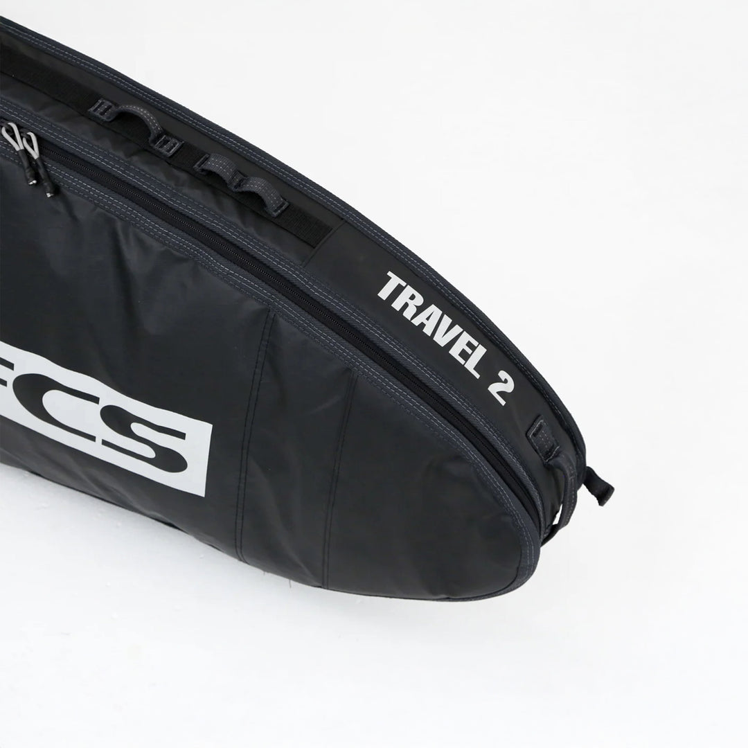 FCS Travel 2 Funboard Surfboard Bag - Black/Grey