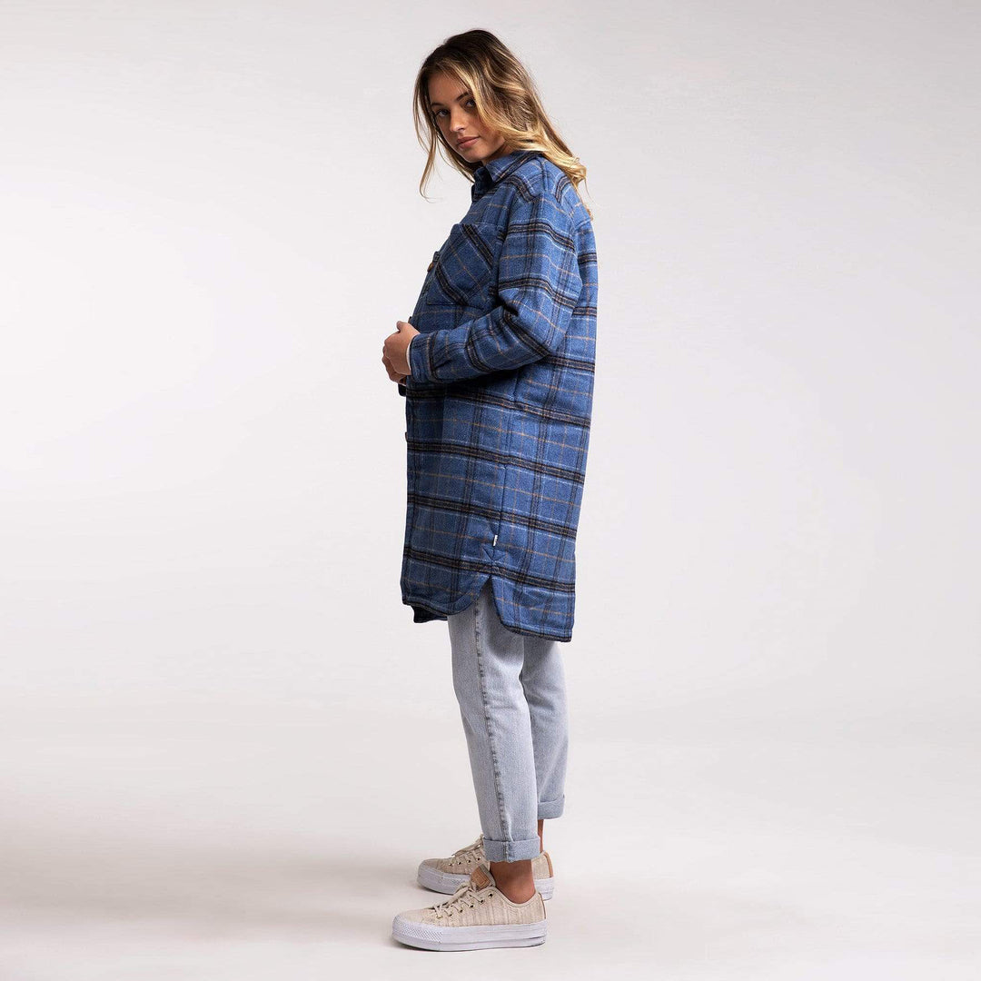 Rhythm Traveller Blanket Jacket - Blue Haze