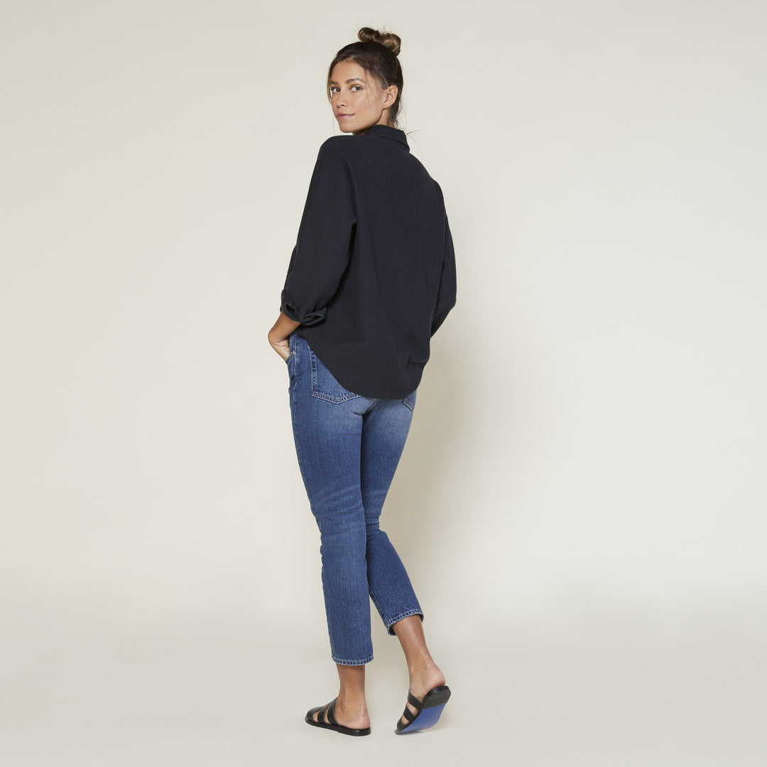 Outerknown Women's Sierra Flannel Shirt - Pitch Black