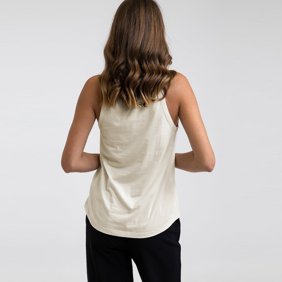 Rhythm Classic Scoop Tank - White