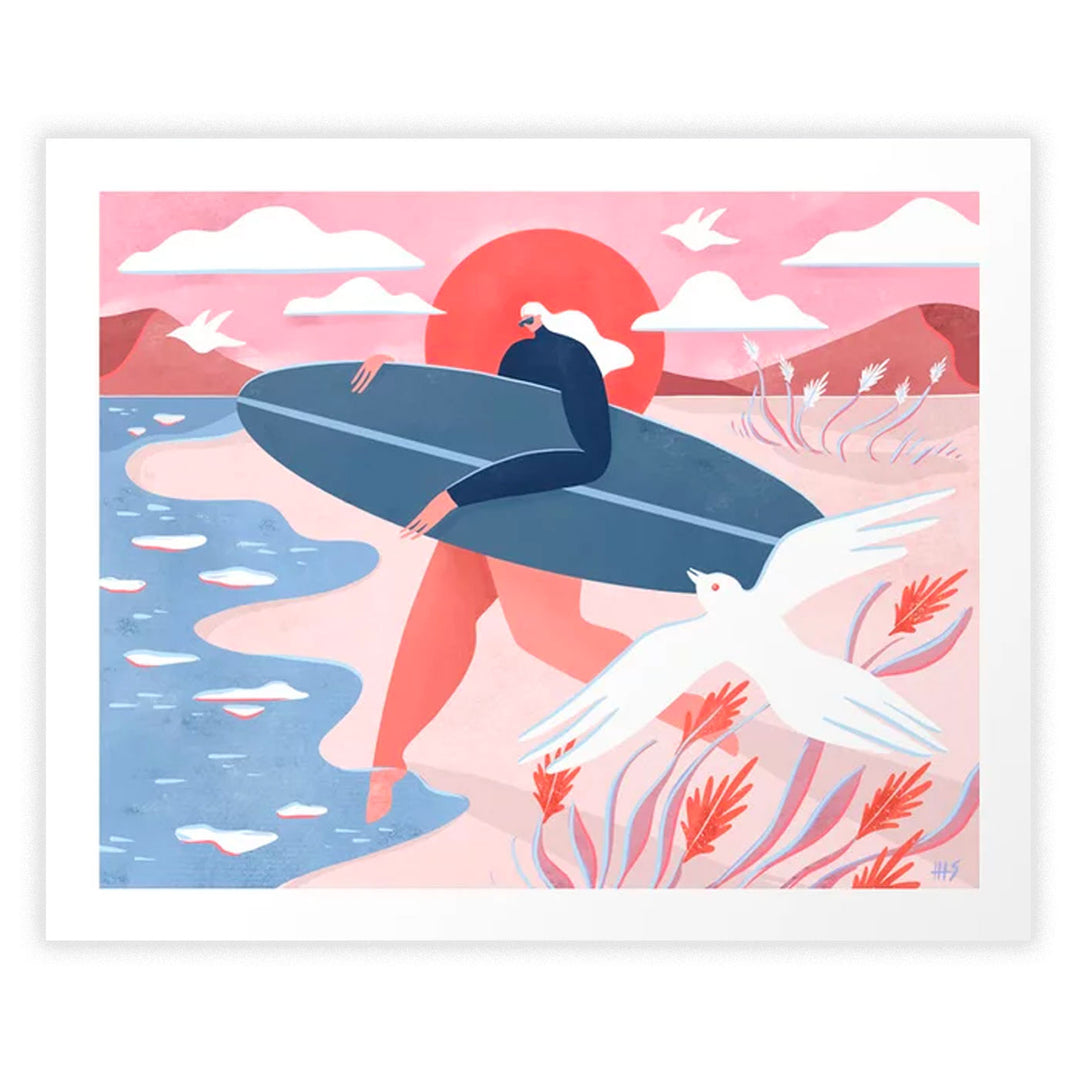 Evening Surf Art Print