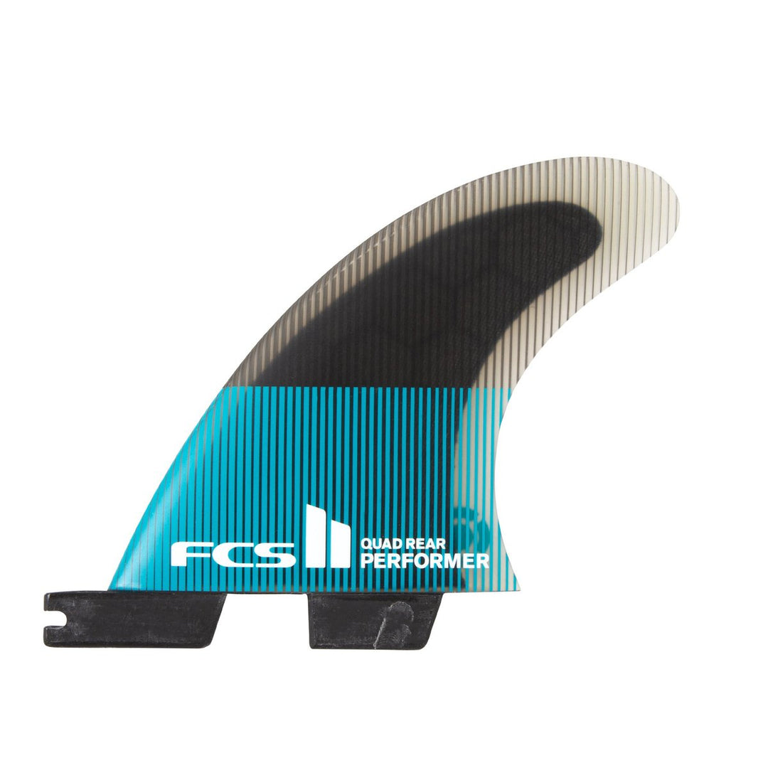 FCS II Performer PC Quad Rear Fin Set - Various Sizes - Teal/Black