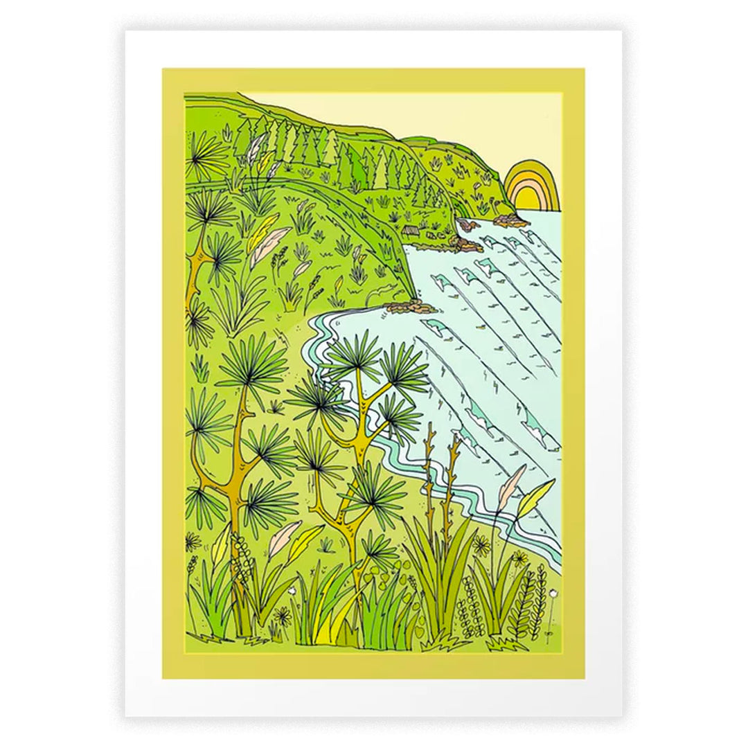 Point Breaks in Paradise Art Print