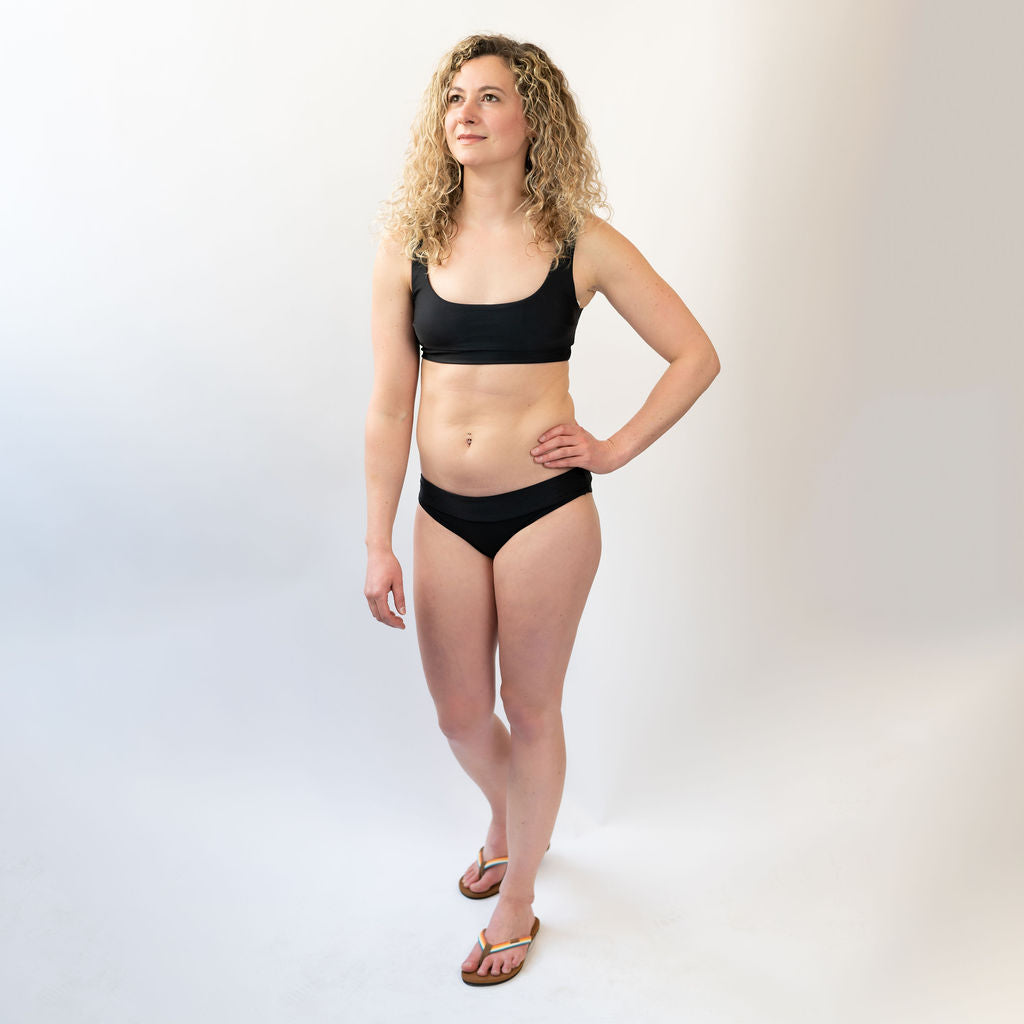 Rip Curl Surf Eco Crop Bikini Top - Black