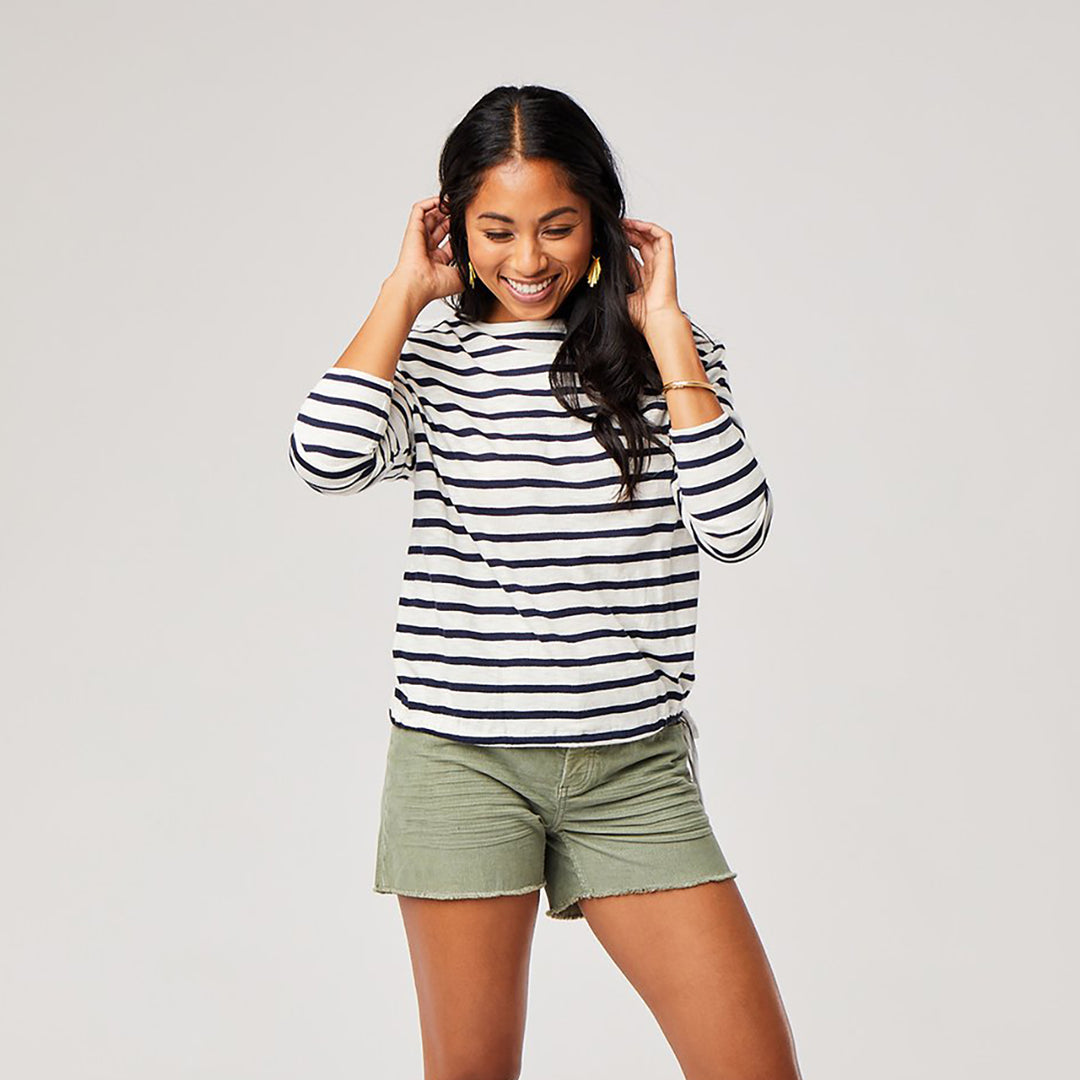 Carve Designs Lorena Top Mali Stripe - Navy