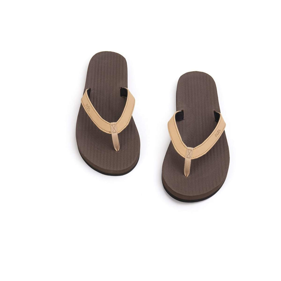 Indosole Womens ESSENTLS Flip Flops - Colour Combos - Soil