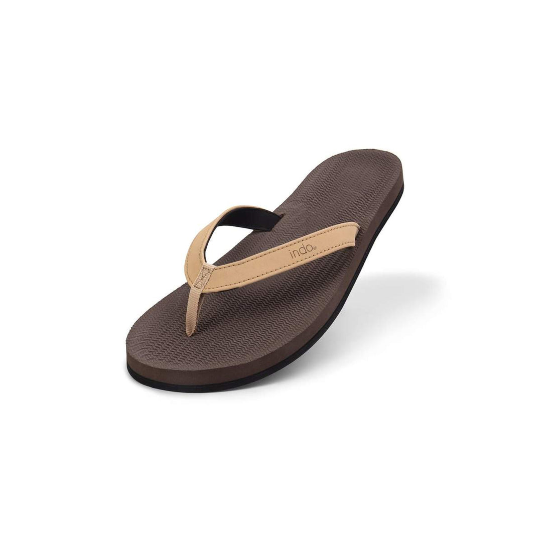 Indosole Womens ESSENTLS Flip Flops - Colour Combos - Soil