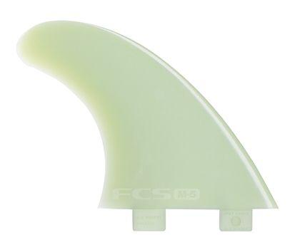FCS M5 Natural Glass Flex Tri Fin - Medium