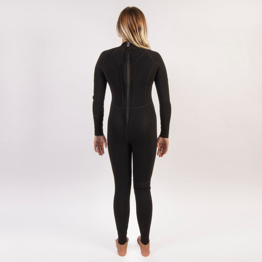 SISSTR 7 Seas Youth 4/3 Back Zip Wetsuit - Black