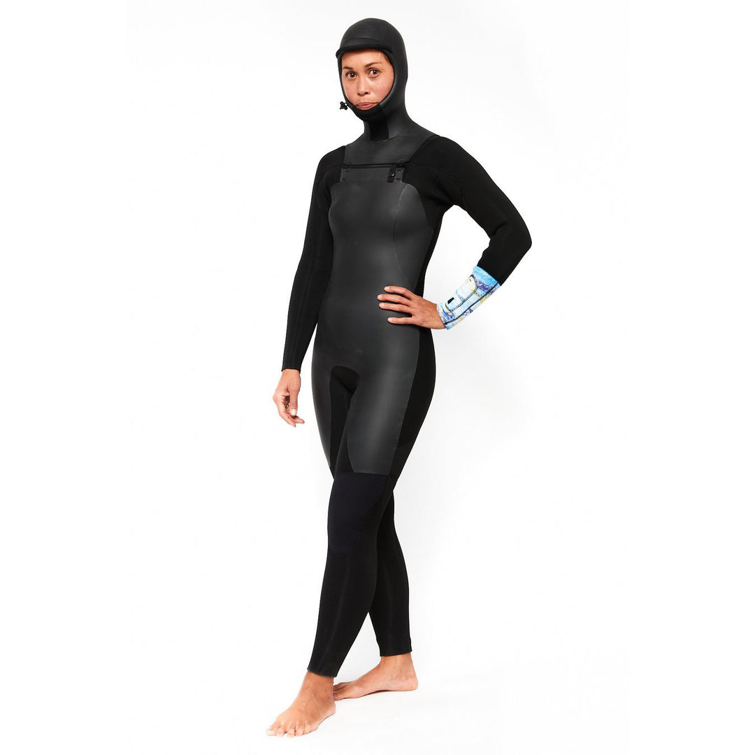 Kassia+Surf Sea Caves 5/4mm Hooded Chest Zip Full Suit